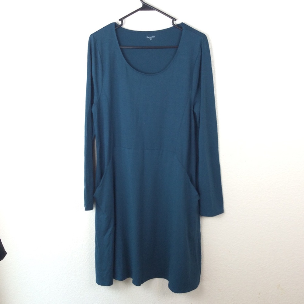 Garnet Hill Tencel Pockets Midi Dress